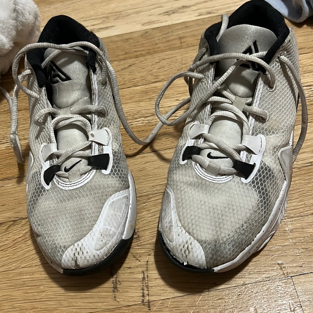 very used athletic basketball shoes